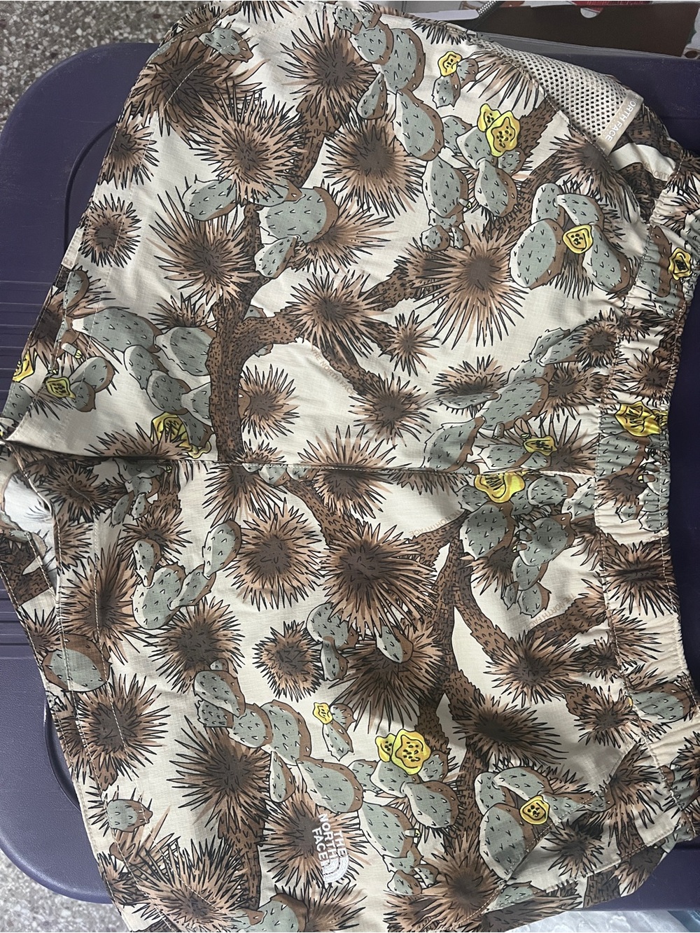 The North Face Women’s Desert Cactus Print Shorts - Tan, Green, Yellow